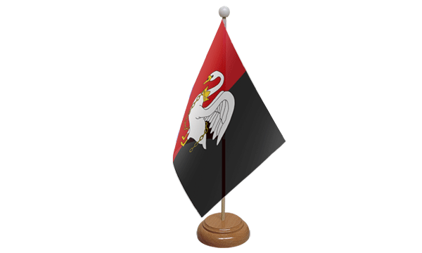 Buckinghamshire New Small Flag with Wooden Stand
